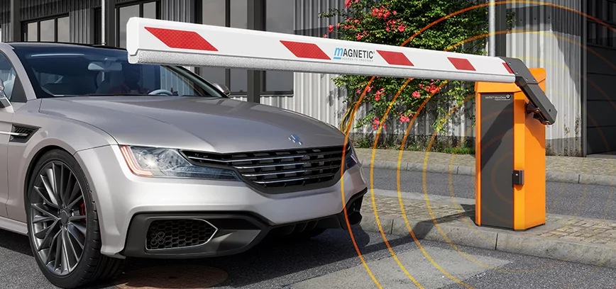 Magnetic AutoControl vehicle barrier hero image on the vendor page